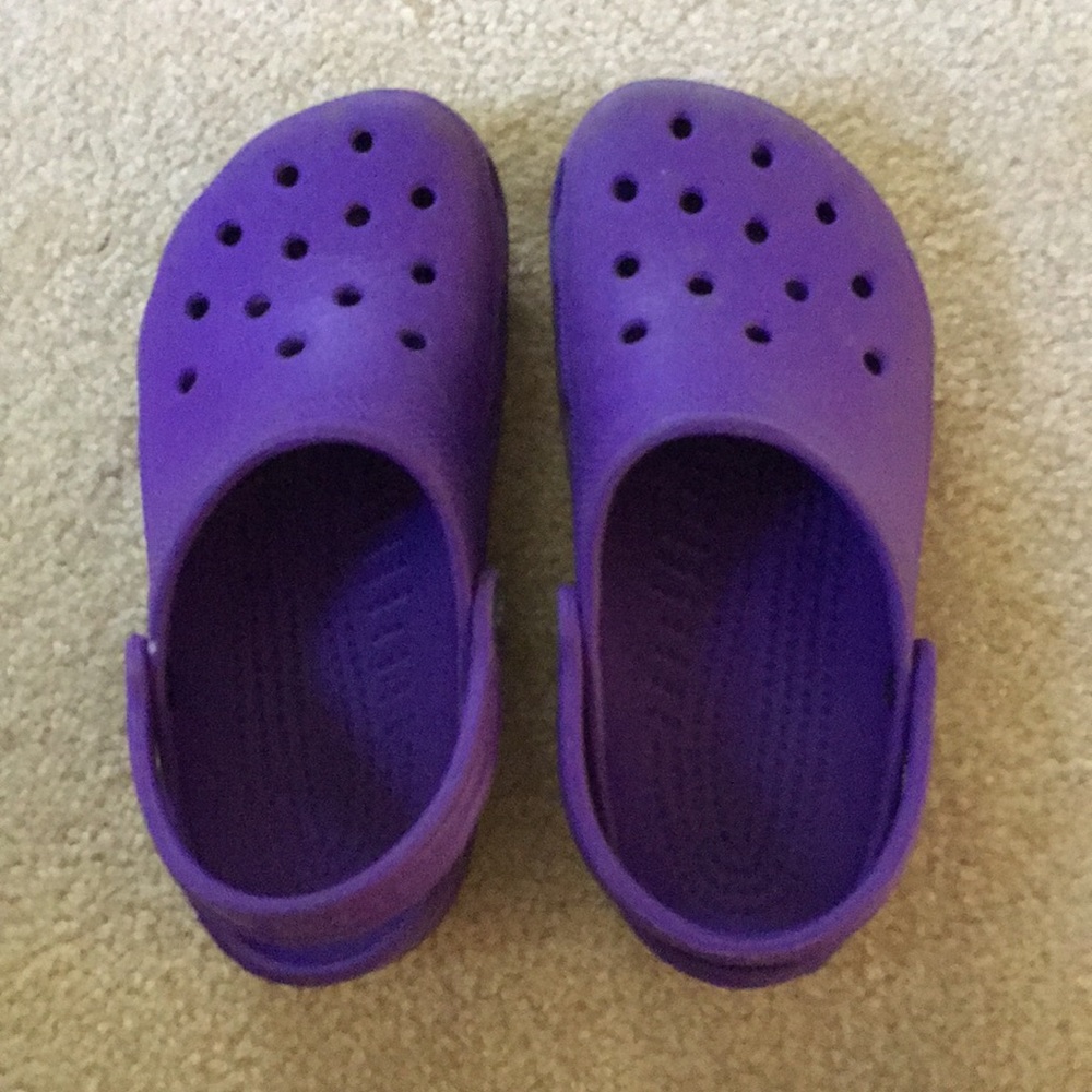 Purple crocs kids size 12/13